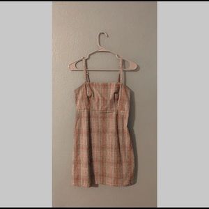 Plaid spaghetti strap dress